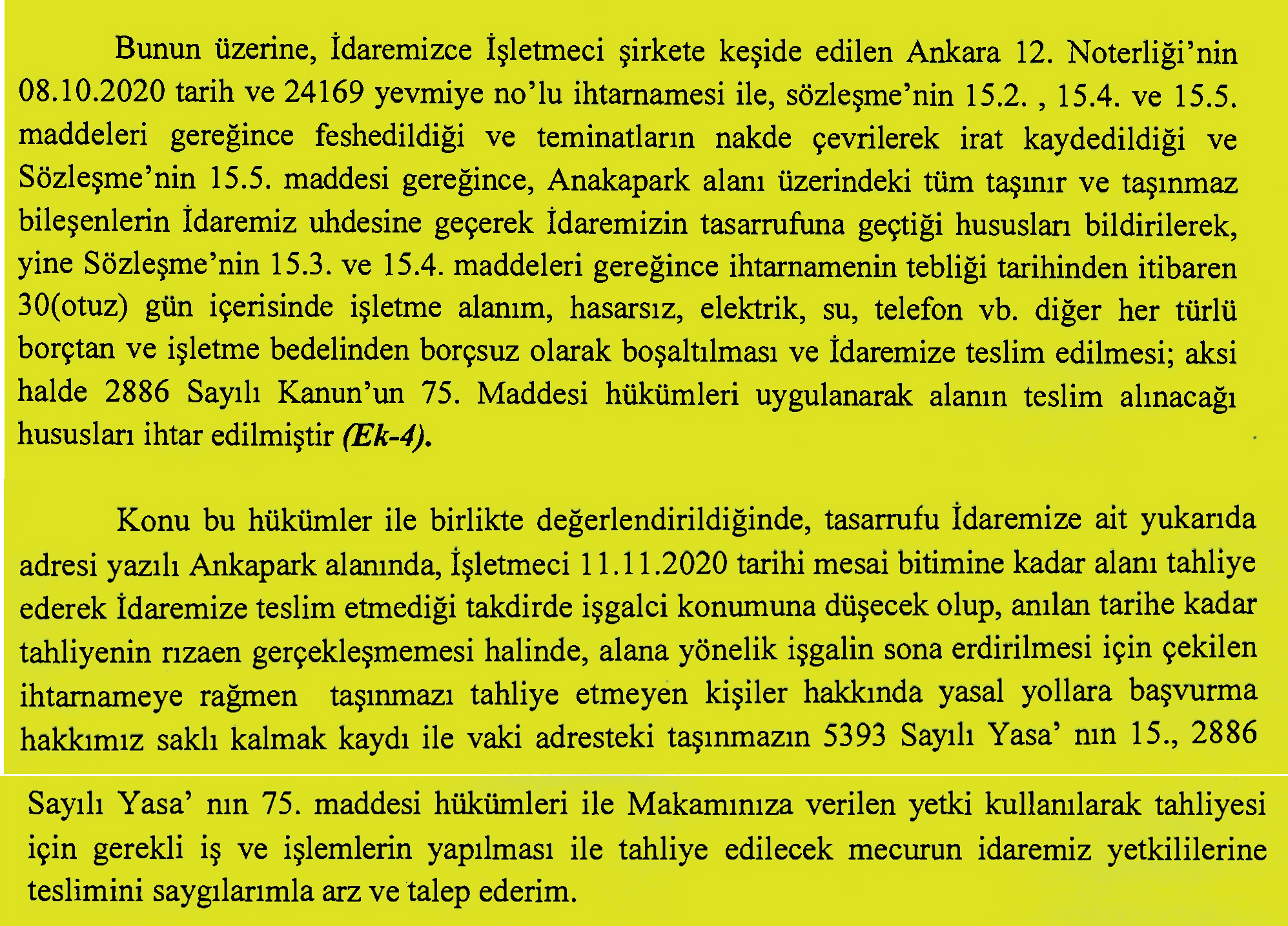 TAHLİYE İÇİN
