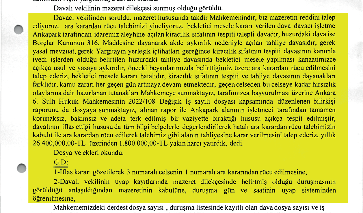 BELEDİYEMİZCE AÇILAN TAHLİYE DAVASINDA VERİLEN HATALI