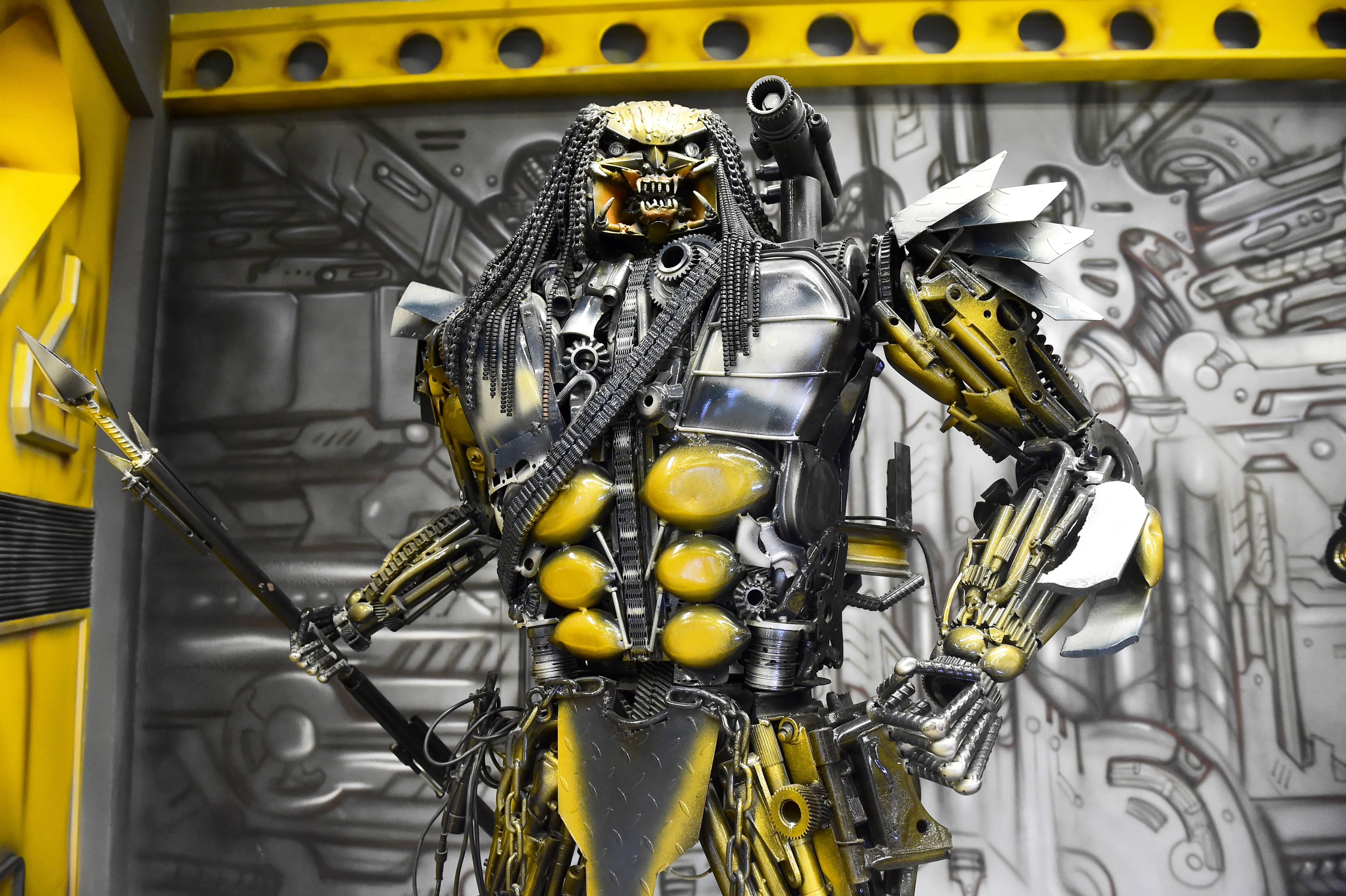Close up of Transformers robot